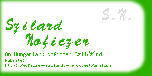 szilard noficzer business card